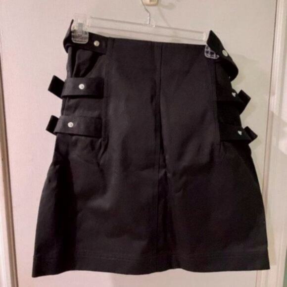 Helmut Lang buckle straight skirt black size 8 - Picture 4 of 8
